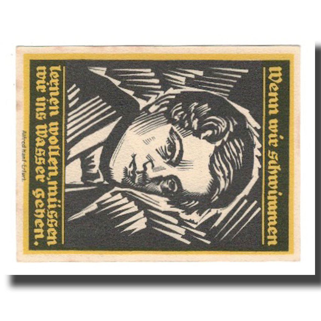 Banconote, Germania, Genthin Stadt, 25 Pfennig, personnage, 1921, 1921-07-01