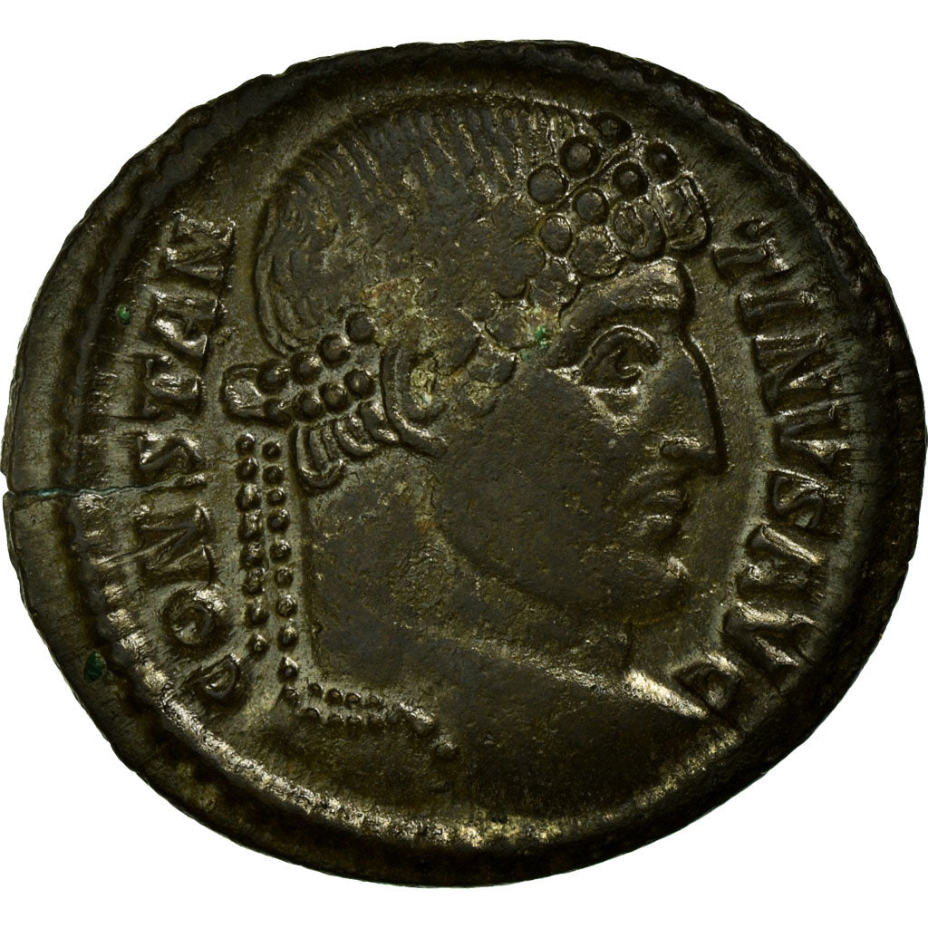 Coin, Constantine I, Nummus, Arles, AU(50-53), Copper, Cohen:665