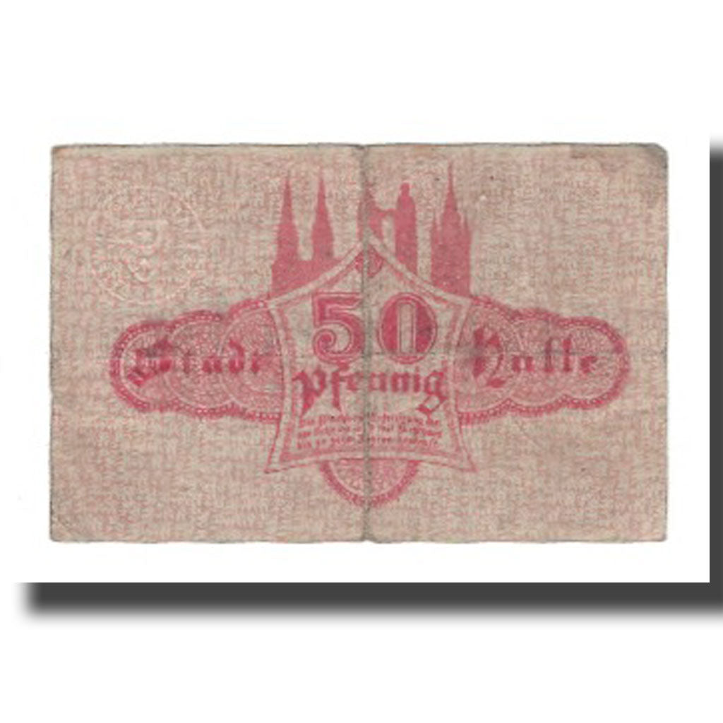 Banknote, Germany, Halle Stadt, 50 Pfennig, valeur faciale, 1917, 1917-05-01
