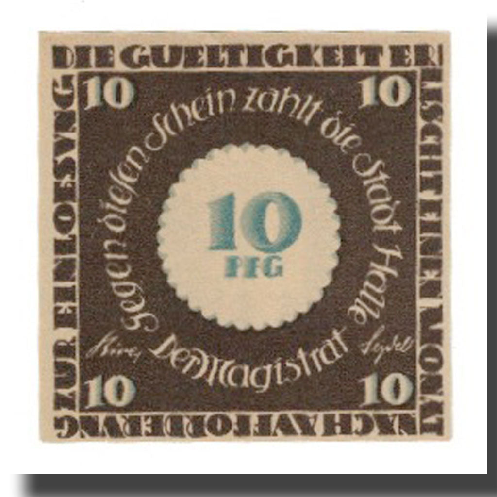 Banknote, Germany, Halle a.d. Saale Stadt, 10 Pfennig, Batiment, undated (1921)