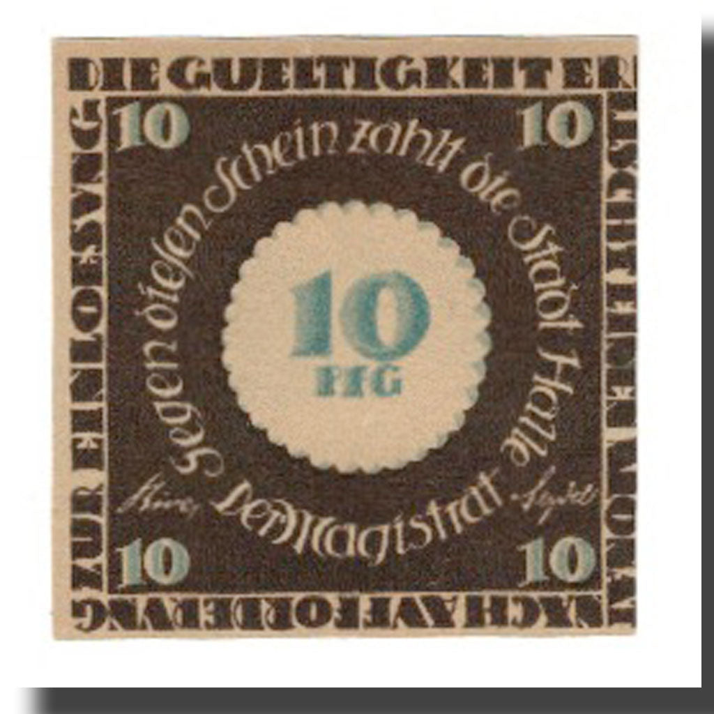 Banconote, Germania, Halle a.d. Saale Stadt, 10 Pfennig, place, undated (1921)