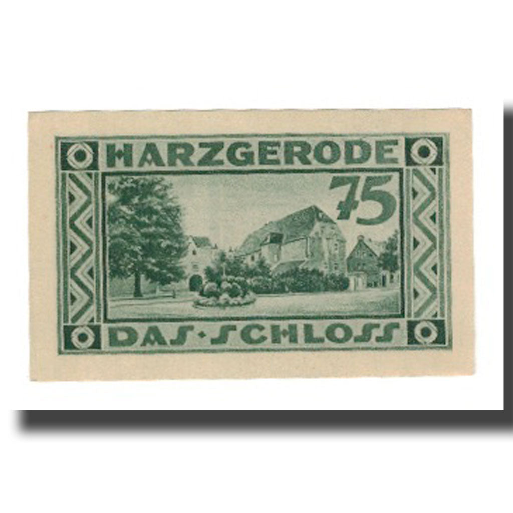 Banconote, Germania, Harzgerode Stadt, 75 Pfennig, village 2, 1921, 1921-07-07