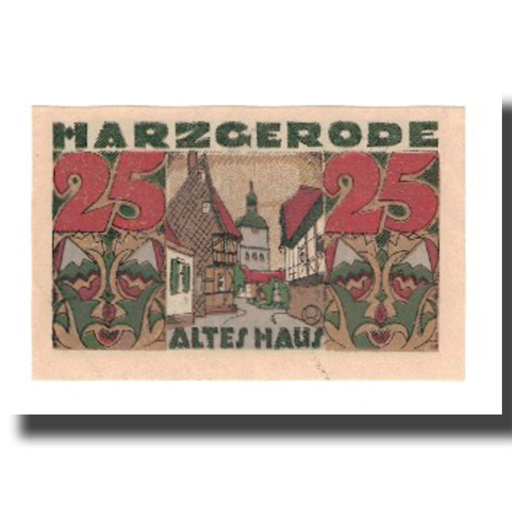 Banconote, Germania, Harzgerode Stadt, 25 Pfennig, village, 1921, 1921-07-07