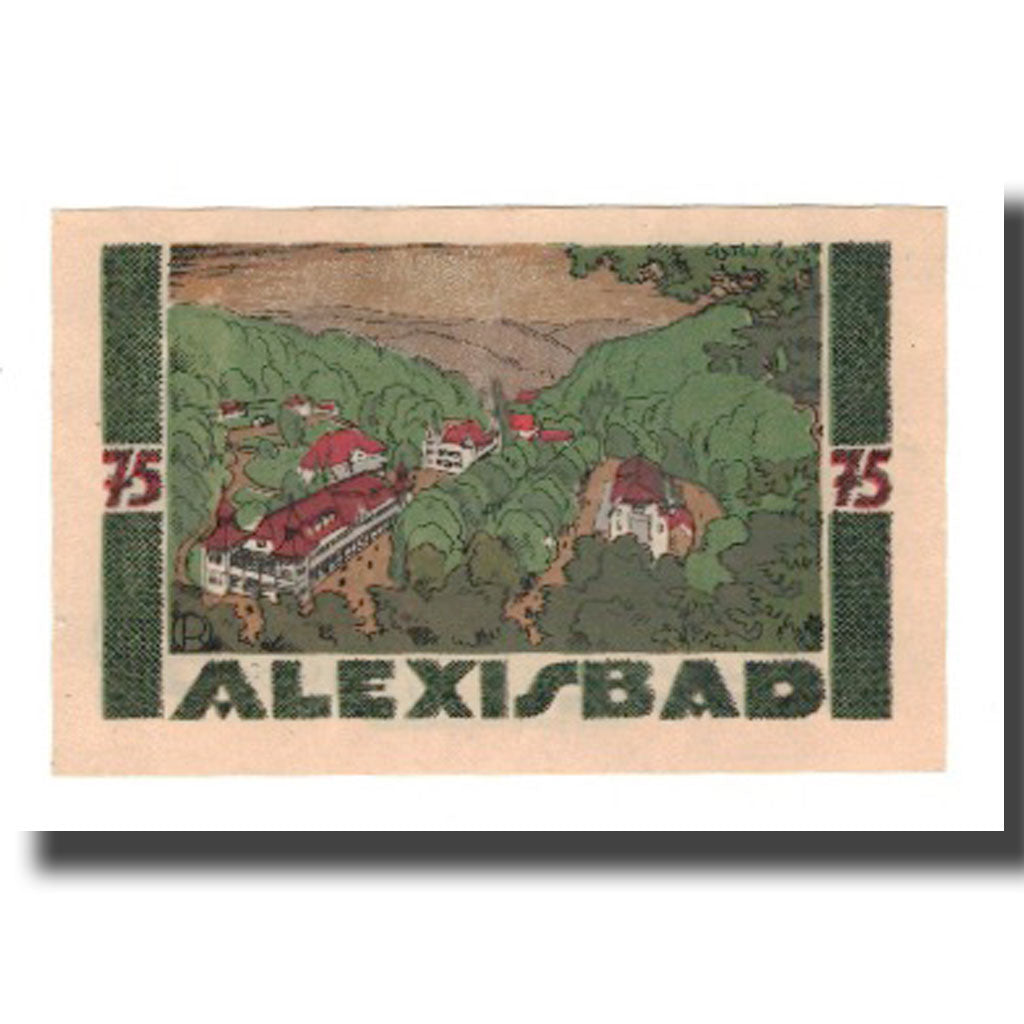 Banknote, Germany, Harzgerode Stadt, 75 Pfennig, paysage, 1921, 1921-07-07