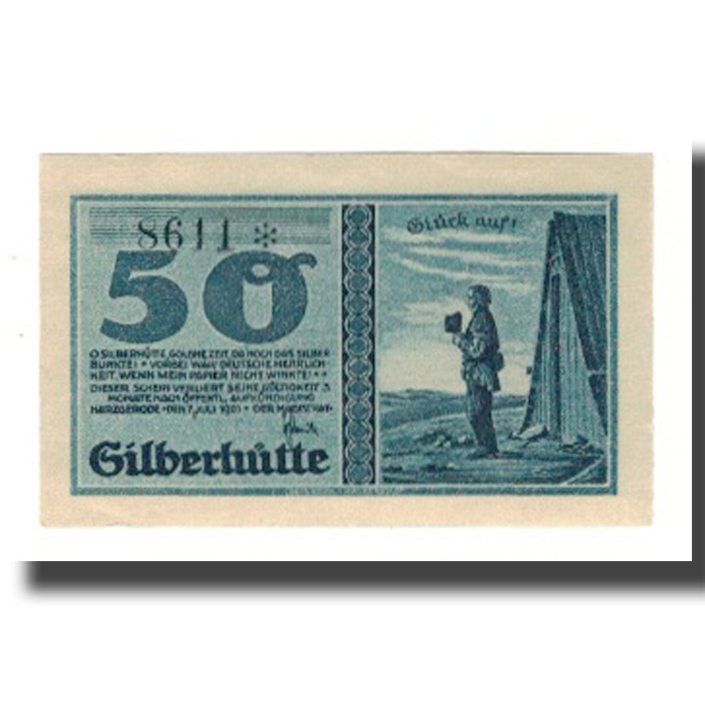 Banknote, Germany, Harzgerode Stadt, 50 Pfennig, paysage, 1921, 1921-07-07