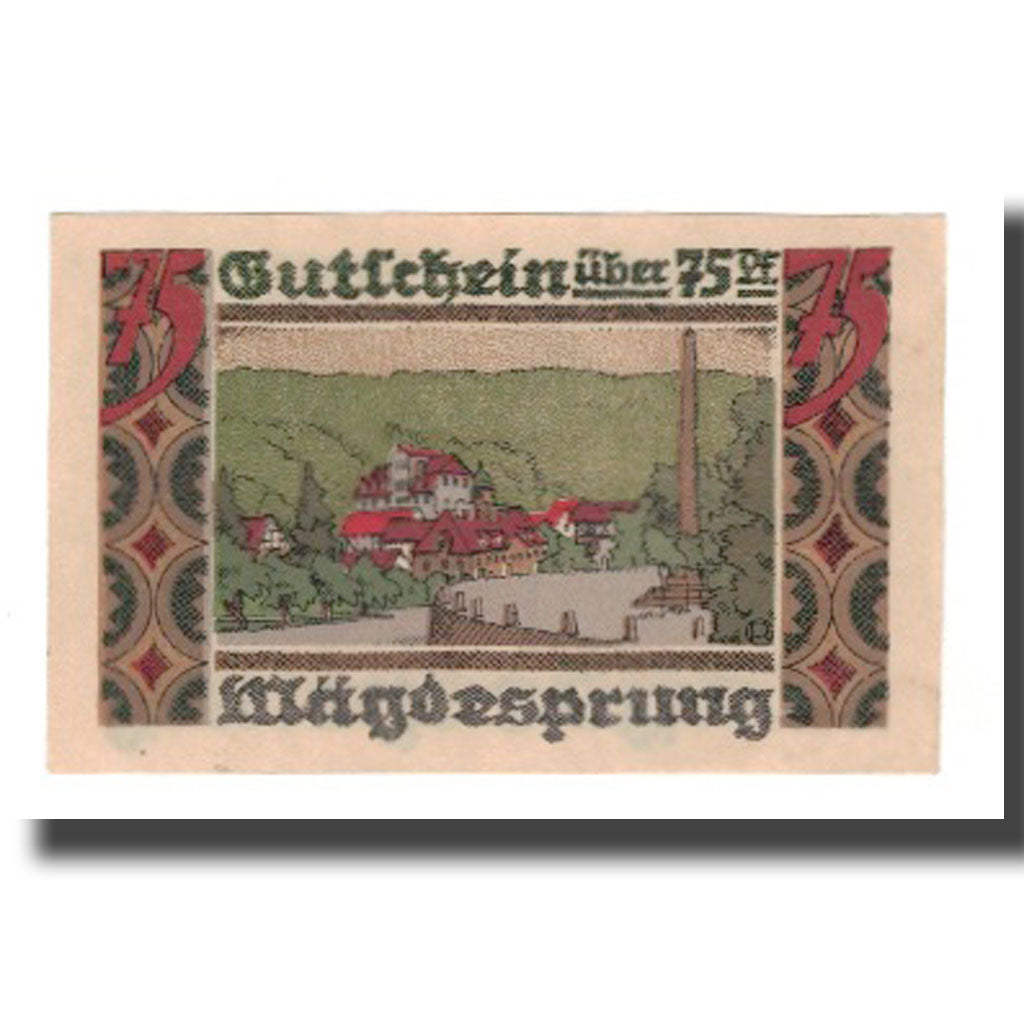 Banknote, Germany, Harzgerode Stadt, 75 Pfennig, paysage, 1921, 1921-07-07