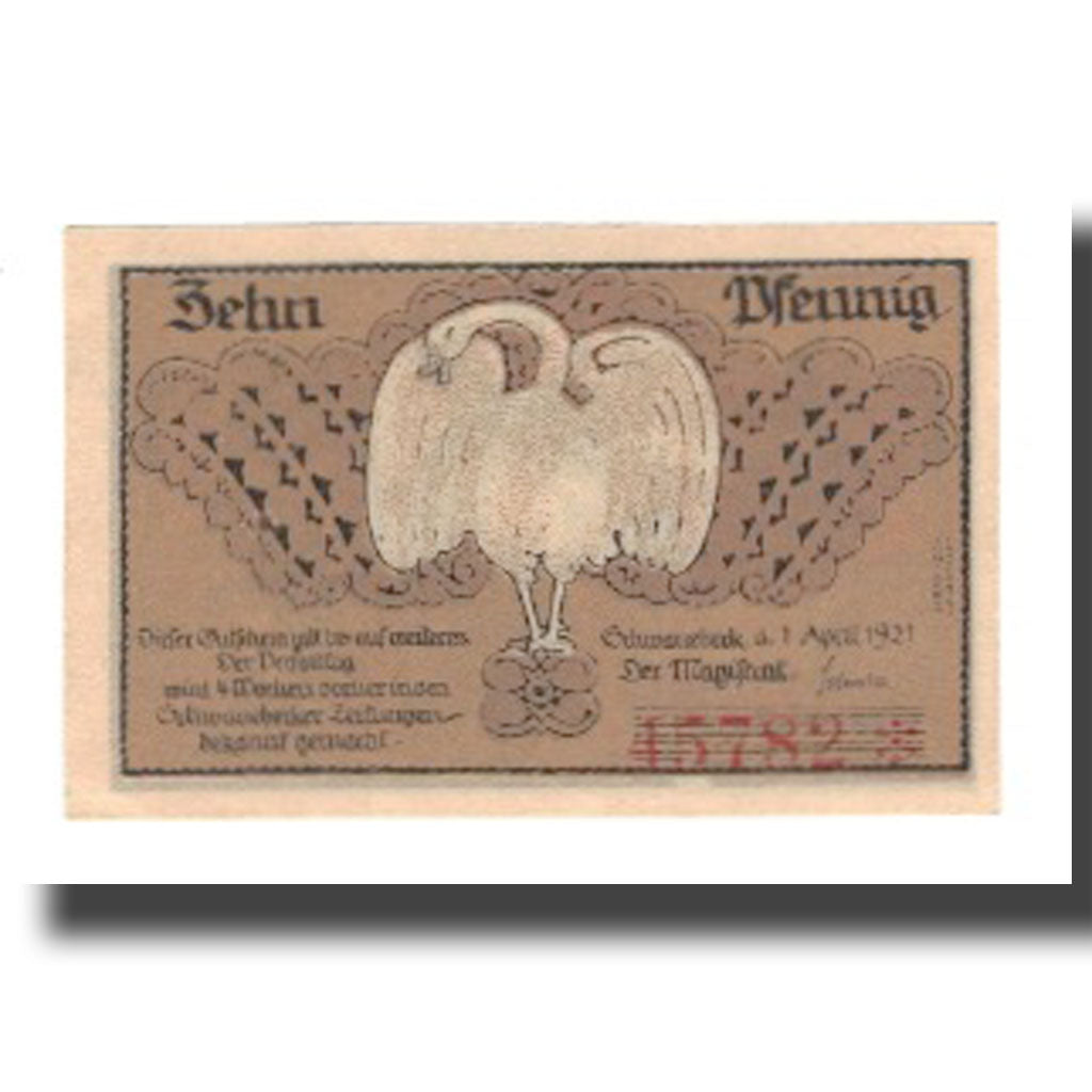 Banknote, Germany, Schwanebeck Stadt, 10 Pfennig, cloche, 1921, 1921-04-01