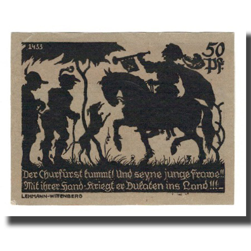 Banknote, Germany, Schmiedeberg, Bad Stadt, 50 Pfennig, personnage, 1921