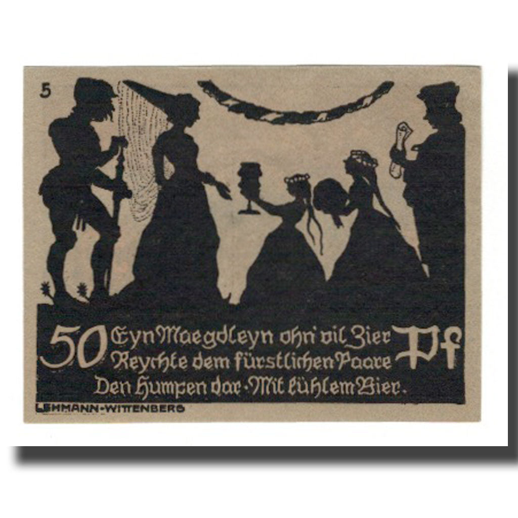 Banconote, Germania, Schmiedeberg, Bad Stadt, 50 Pfennig, personnage 3, 1921