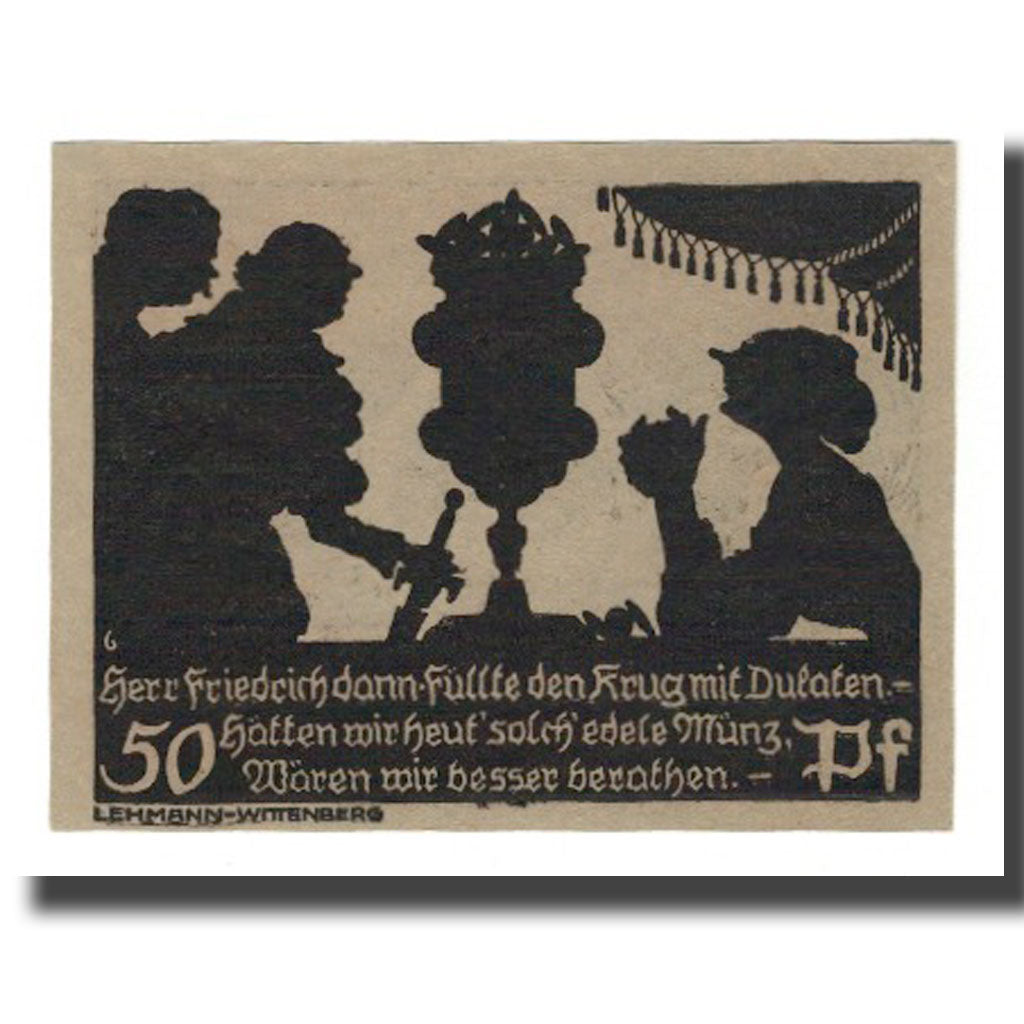 Banconote, Germania, Schmiedeberg, Bad Stadt, 50 Pfennig, personnage 6, 1921