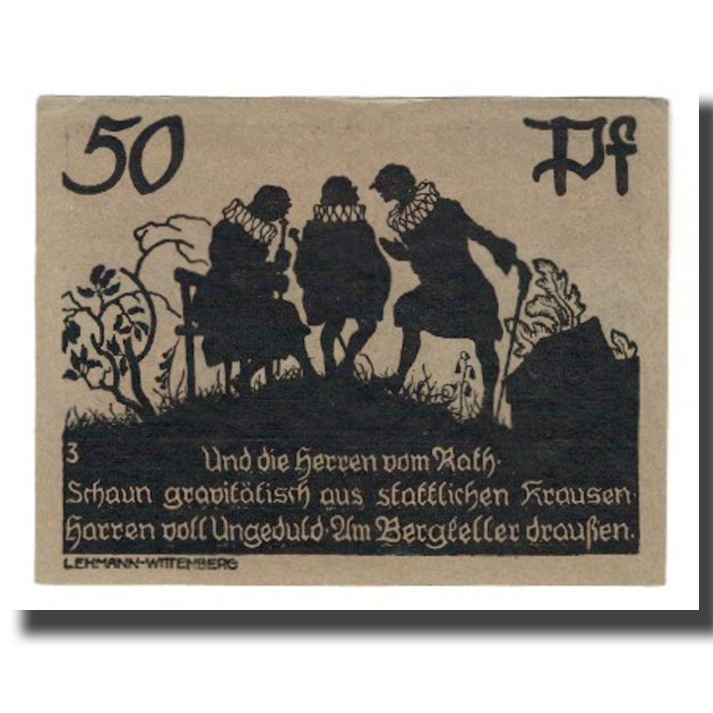 Banknote, Germany, Schmiedeberg, Bad Stadt, 50 Pfennig, personnage 9, 1921