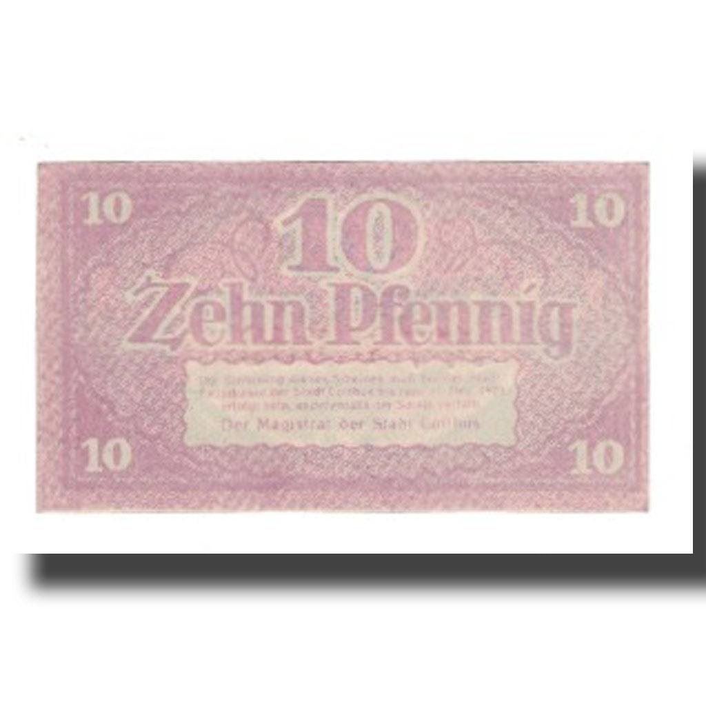 Banconote, Germania, Cottbus Stadt, 10 Pfennig, valeur faciale 2, 1921