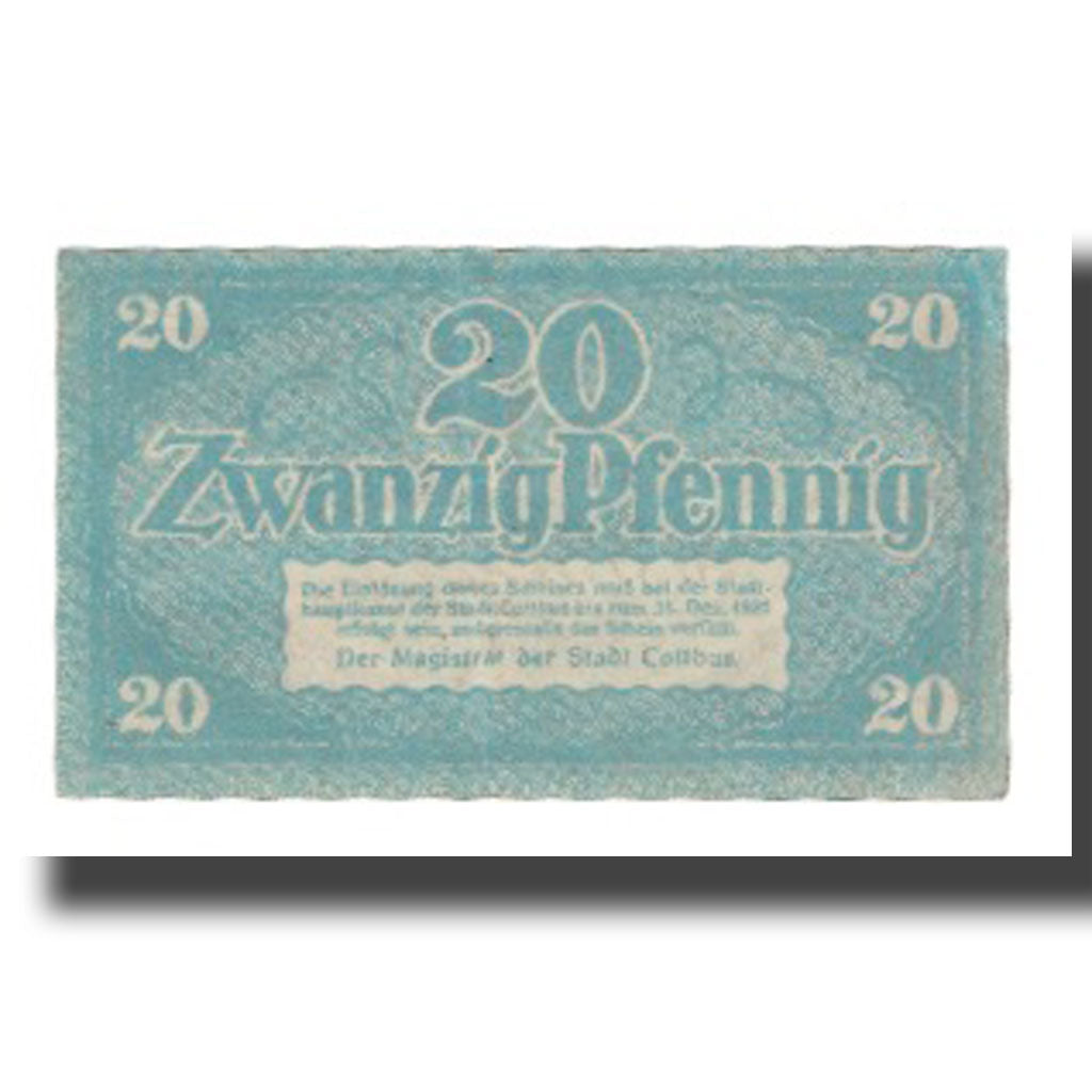 Banknote, Germany, Cottbus Stadt, 20 Pfennig, valeur faciale 5, 1921