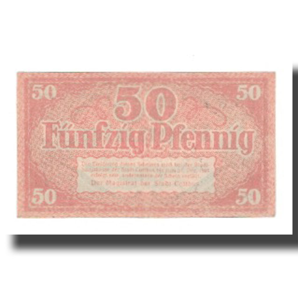 Banknote, Germany, Cottbus Stadt, 50 Pfennig, valeur faciale 7, 1921
