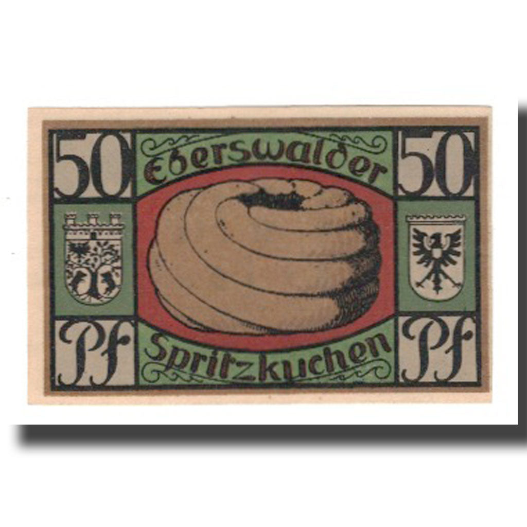 Banconote, Germania, Eberswalde Stadt, 50 Pfennig, batiment 1, 1921, 1921-07-01