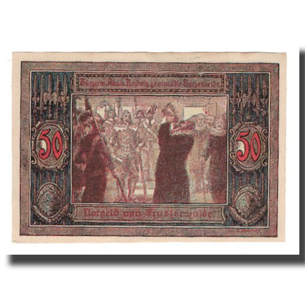 Banconote, Germania, Finsterwalde N.L. Stadt, 50 Pfennig, personnage, 1921