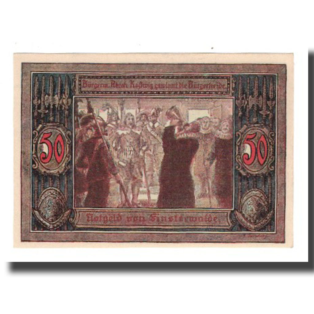 Banknote, Germany, Finsterwalde N.L. Stadt, 50 Pfennig, personnage 2, 1921