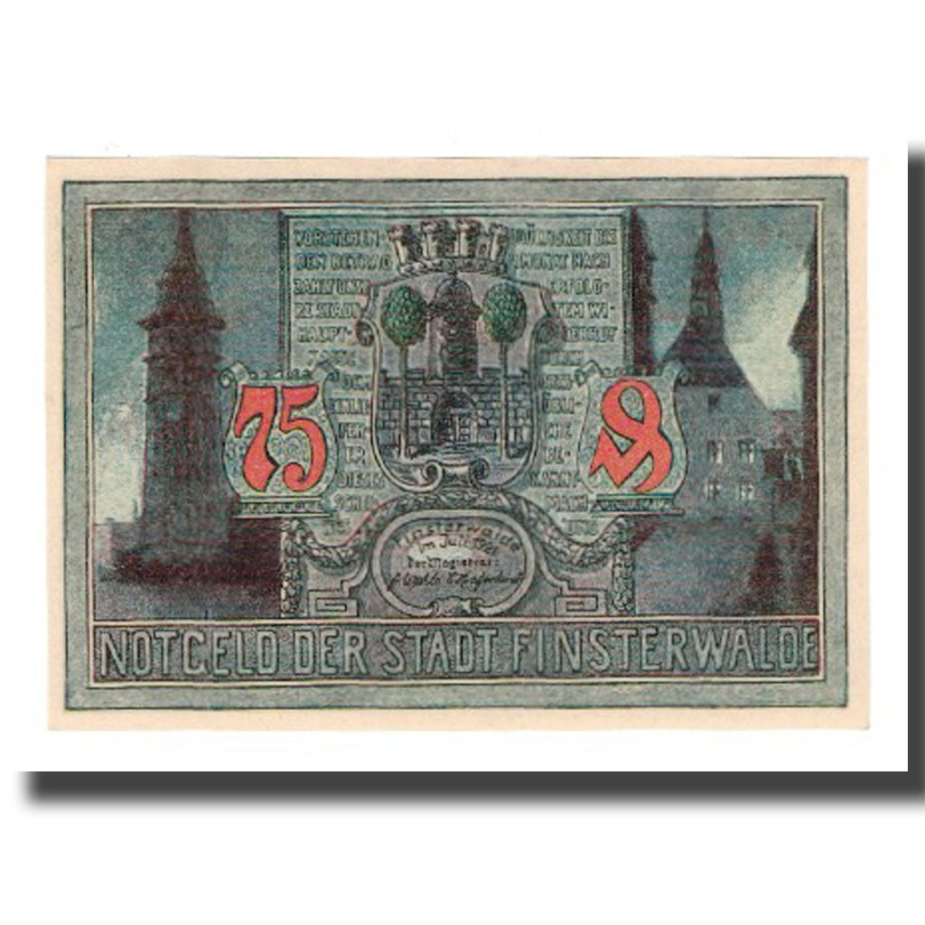 Banknote, Germany, Finsterwalde N.L. Stadt, 75 Pfennig, personnage 2, 1921