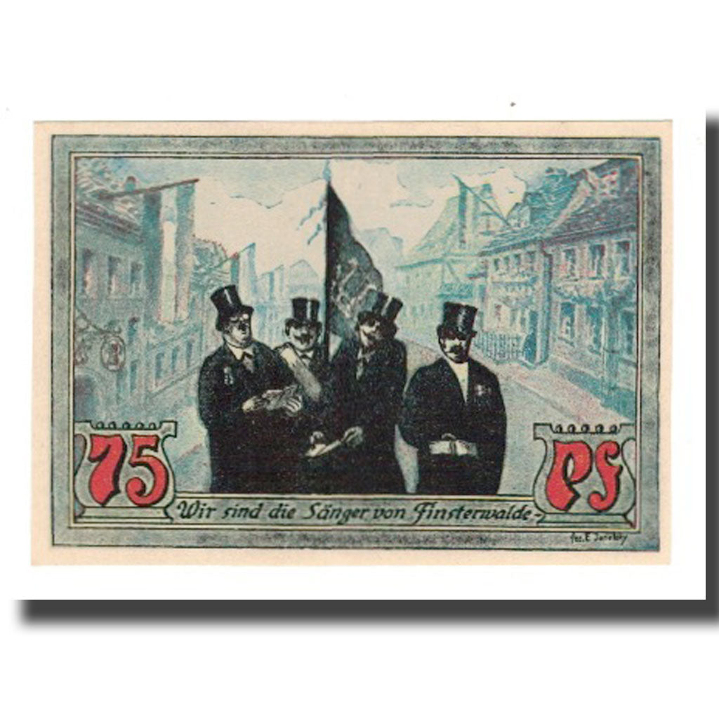 Banknote, Germany, Finsterwalde N.L. Stadt, 75 Pfennig, personnage 2, 1921