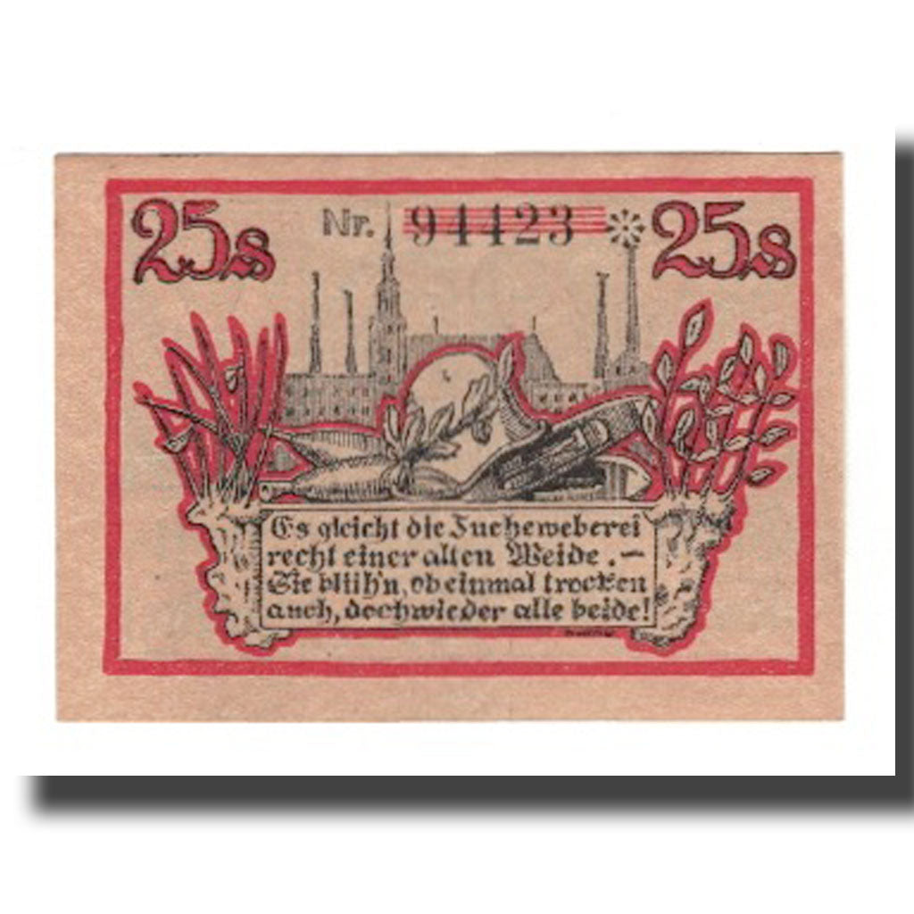 Banconote, Germania, Forst i.L. Stadt, 25 Pfennig, paysage 1, 1921, 1921-07-01