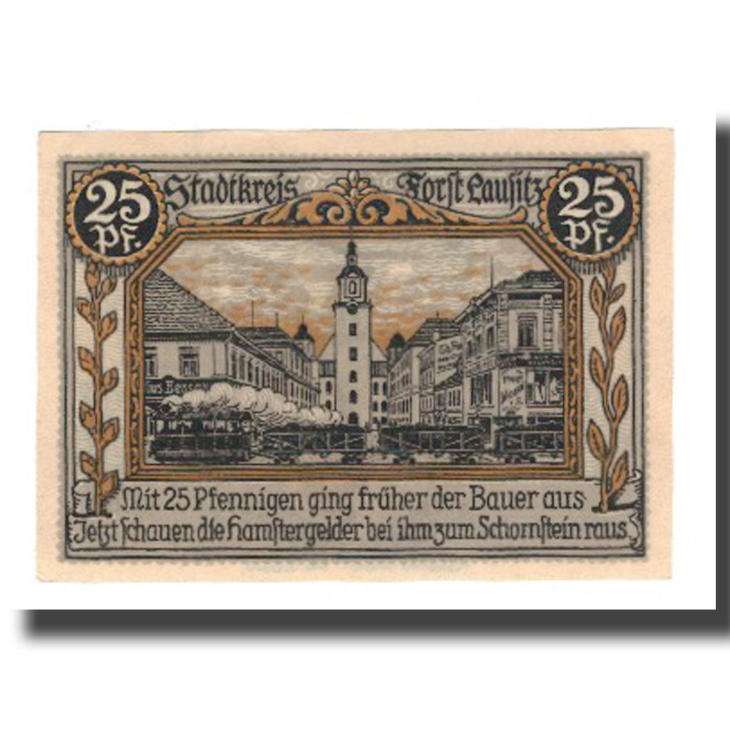 Banknote, Germany, Forst i.L. Stadt, 25 Pfennig, Clocher, 1921, 1921-07-01