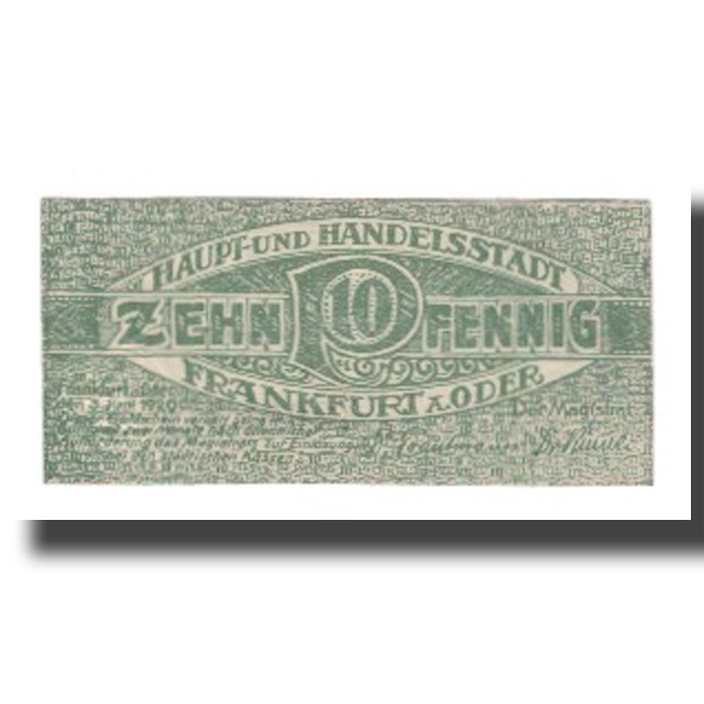 Banconote, Germania, Frankfurt a.d. Oder Stadt, 10 Pfennig, valeur faciale 2