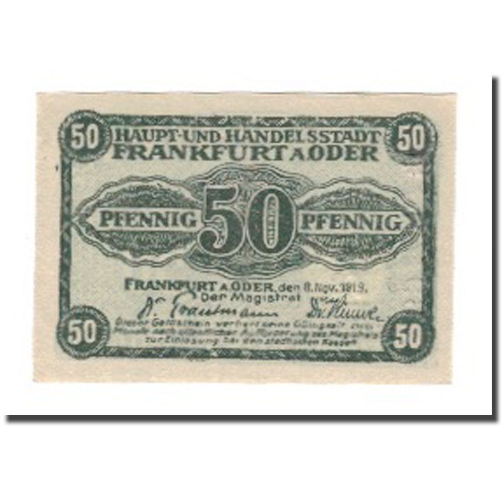 Banconote, Germania, Frankfurt a.d. Oder Stadt, 50 Pfennig, valeur faciale 2