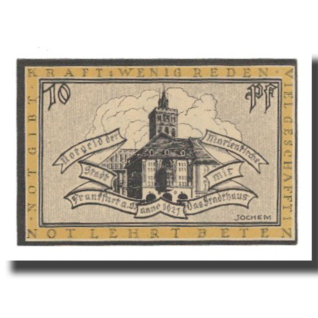 Geldschein, Deutschland, Frankfurt a.d. Oder Stadt, 10 Pfennig, batiment 1
