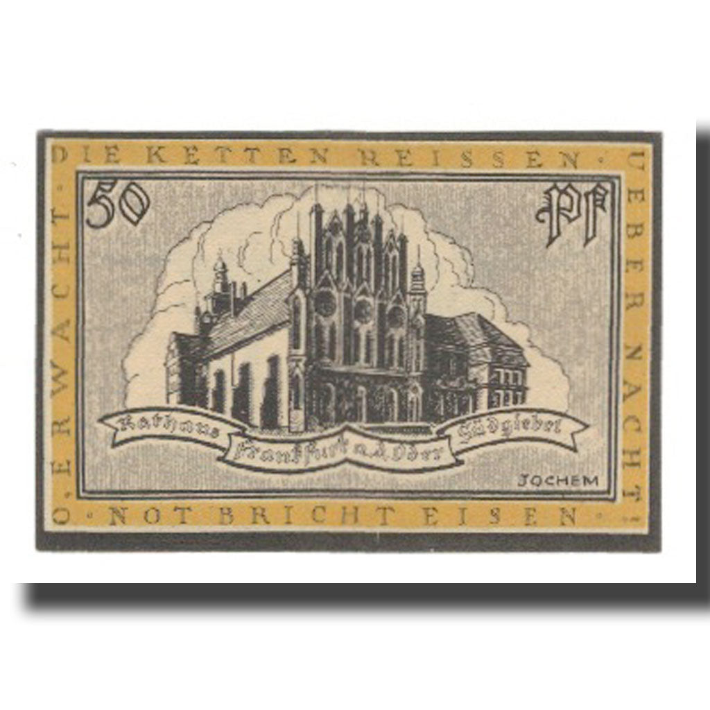 Banknote, Germany, Frankfurt a.d. Oder Stadt, 50 Pfennig, Batiment 5, 1921