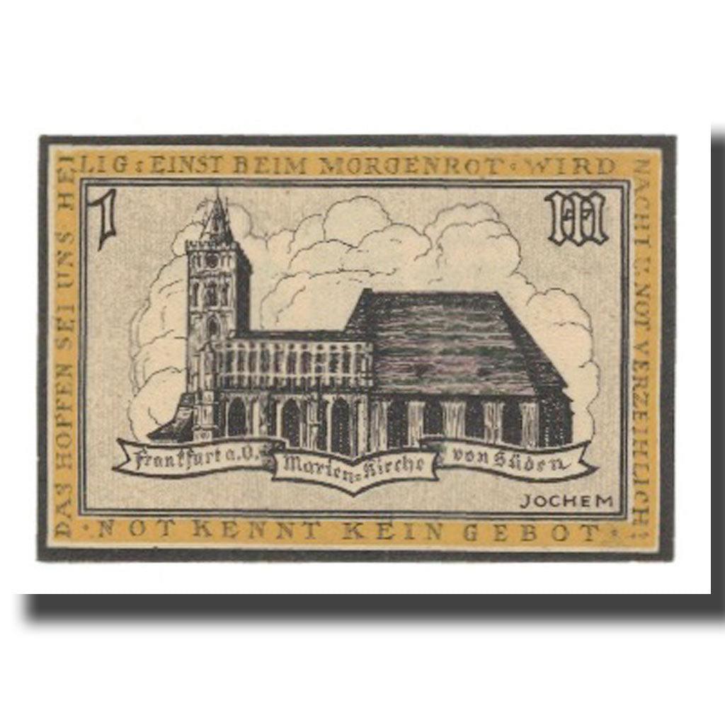 Banknote, Germany, Frankfurt a.d. Oder Stadt, 100 Pfennig, batiment 7, 1921