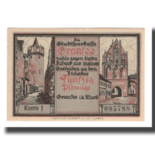 Banknote, Germany, Gransee Stadtsparkasse, 50 Pfennig, personnage 2, AU(55-58)