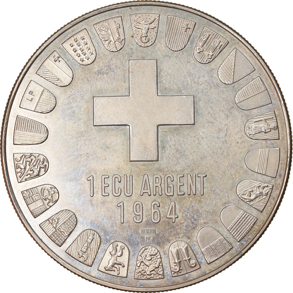 Switzerland, Medal, 1 Ecu Argent, Lausanne, 1964, MS(63), Silver