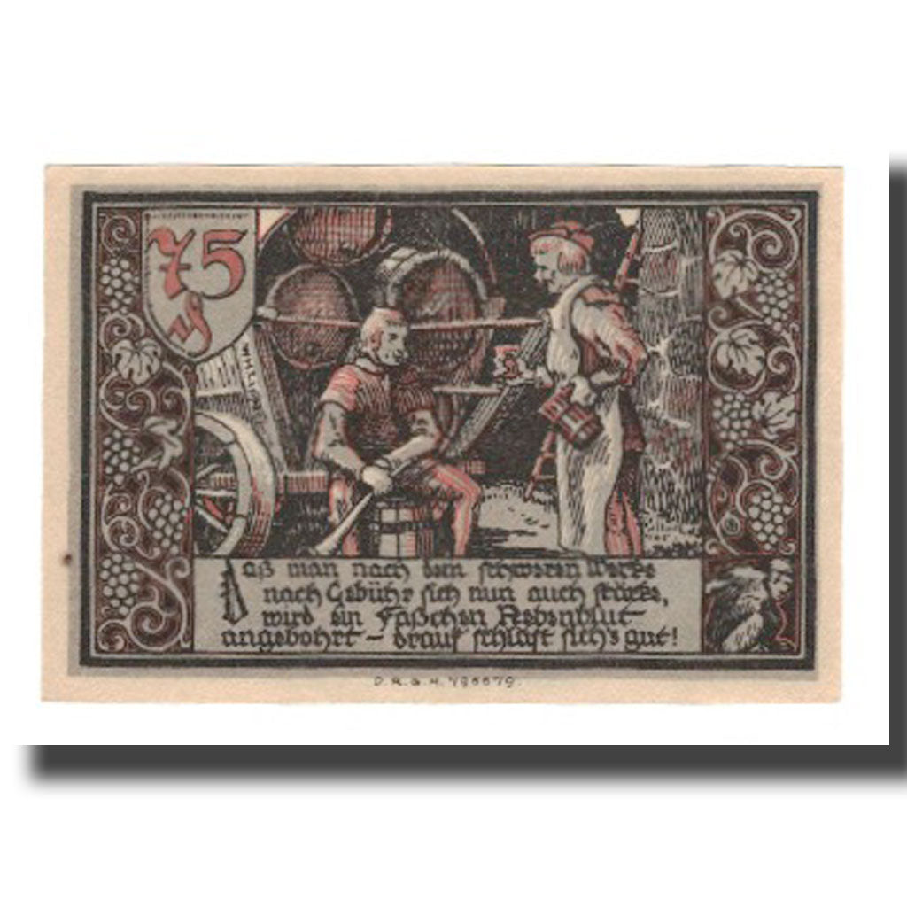 Banconote, Germania, Gransee Stadtsparkasse, 75 Pfennig, personnage 6, SPL-