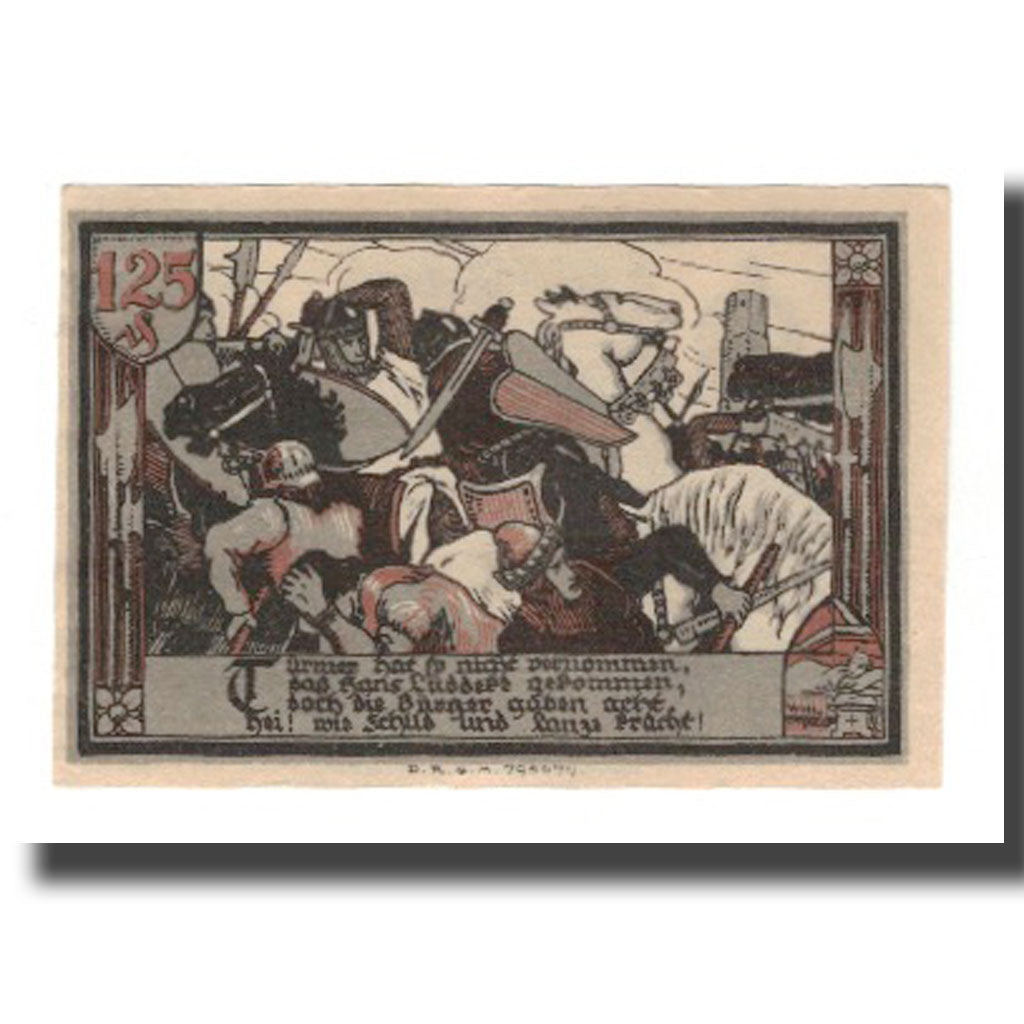 Banconote, Germania, Gransee Stadtsparkasse, 1.25 Mark, personnage, SPL-