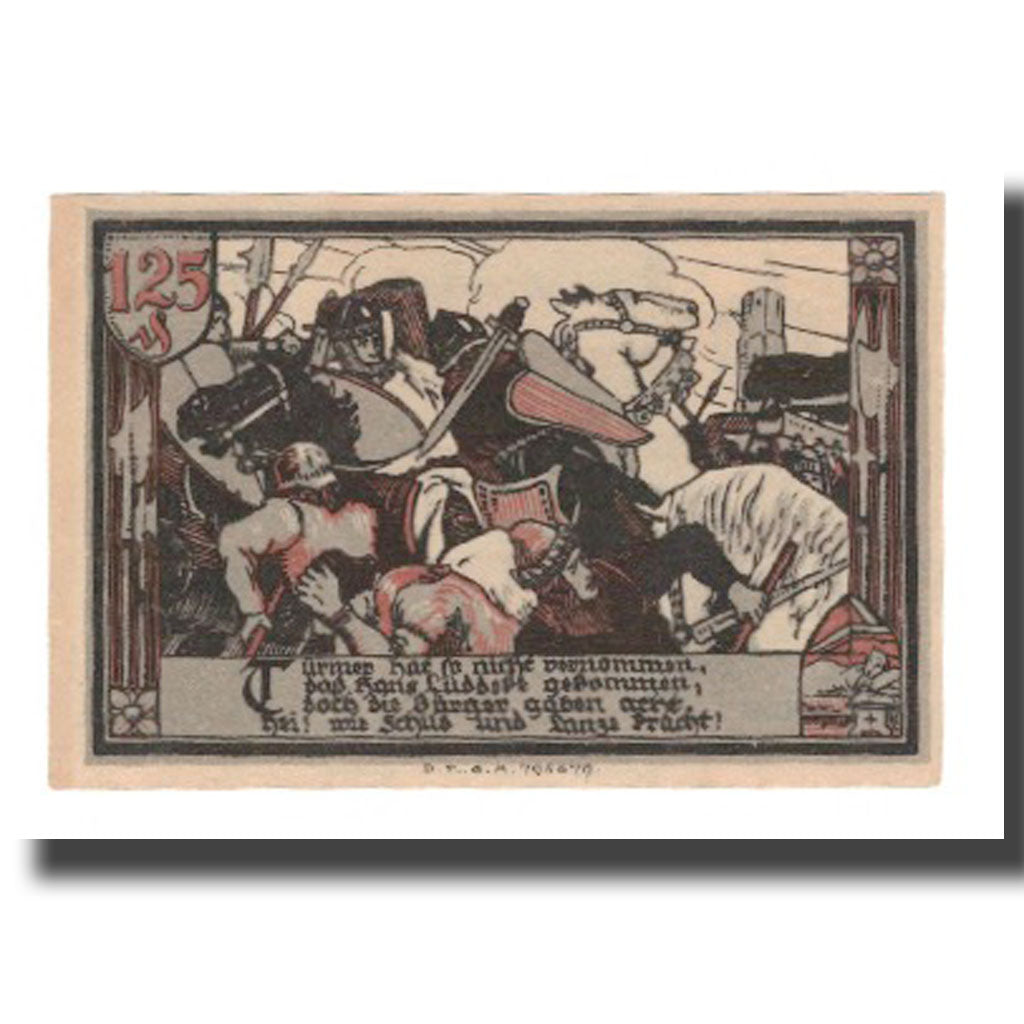 Banknote, Germany, Gransee Stadtsparkasse, 1.25 Mark, personnage 4, AU(55-58)