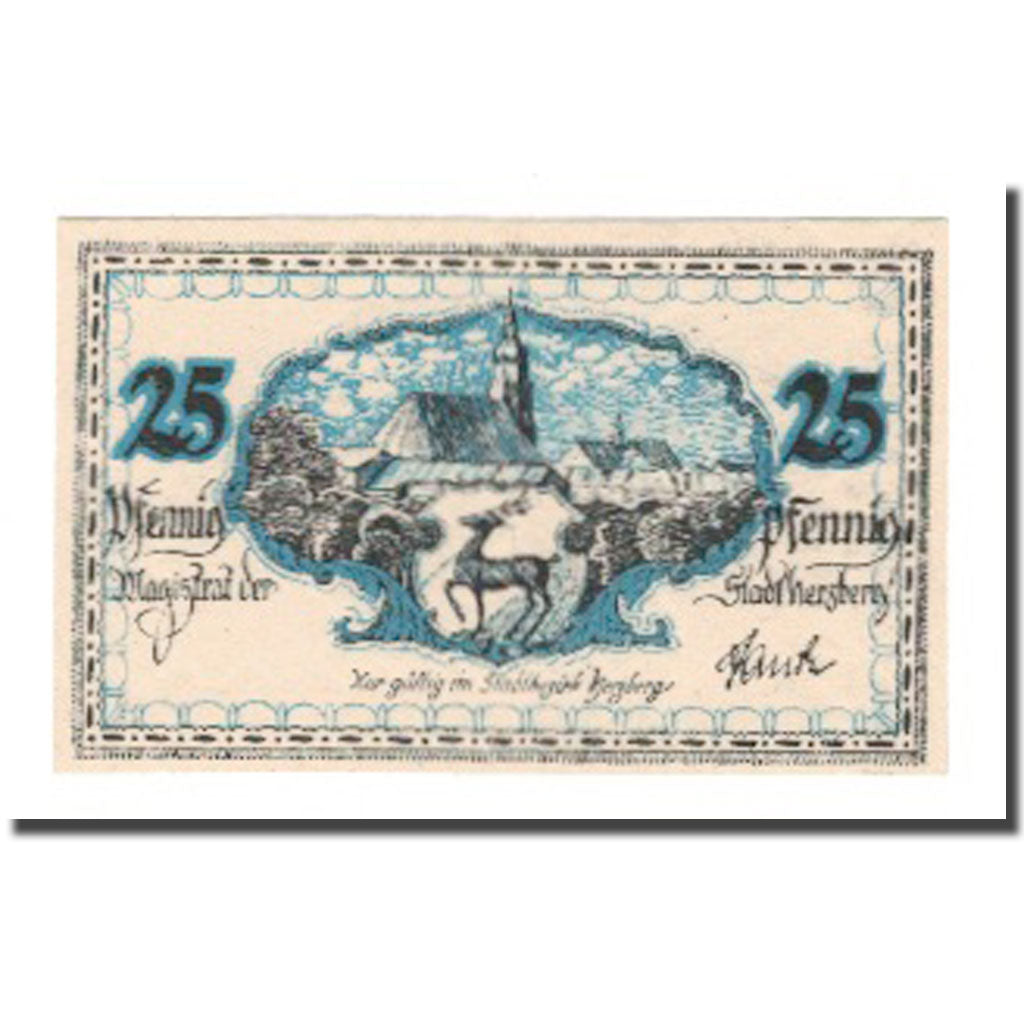 Billet, Allemagne, Herzberg a.Elster Stadt, 25 Pfennig, N.D, SUP, Mehl:H33.2