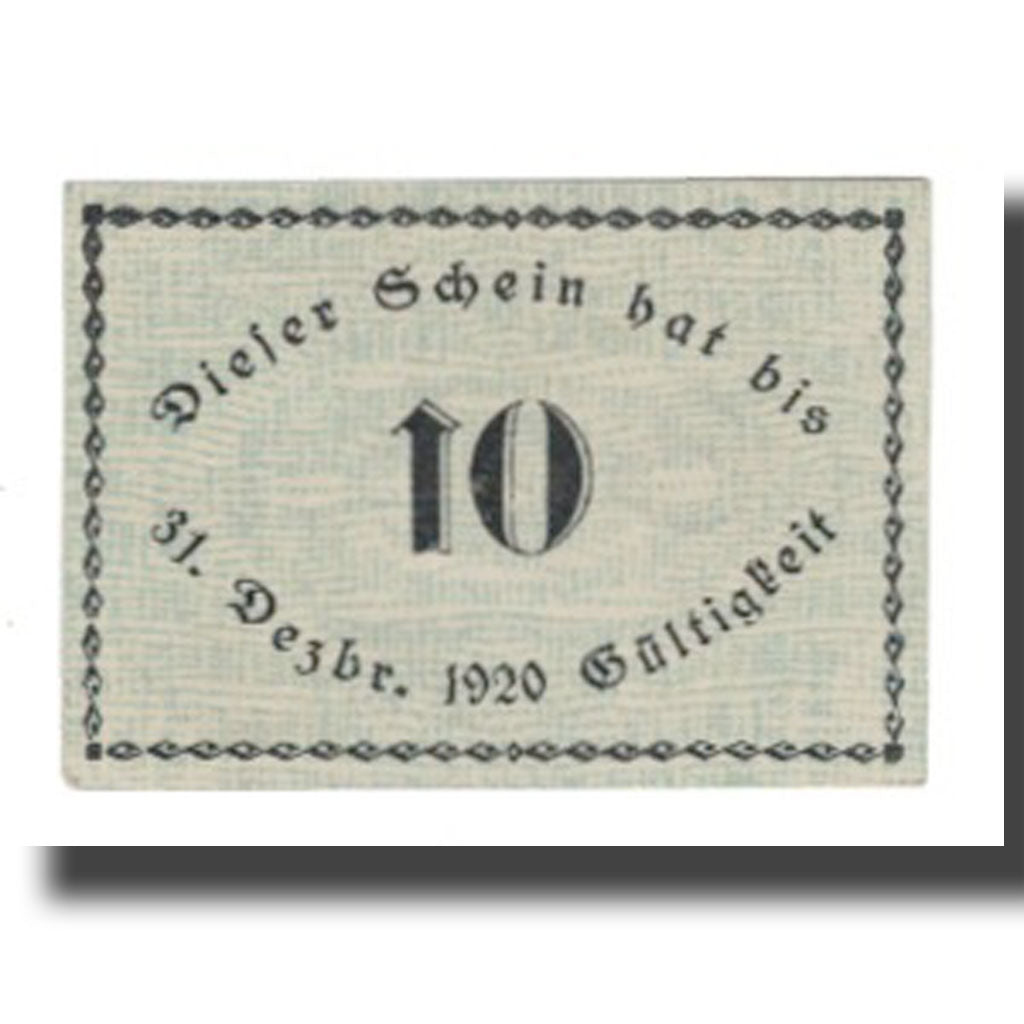 Geldschein, Deutschland, Hohenleipisch Gemeinde, 10 Pfennig, valeur faciale