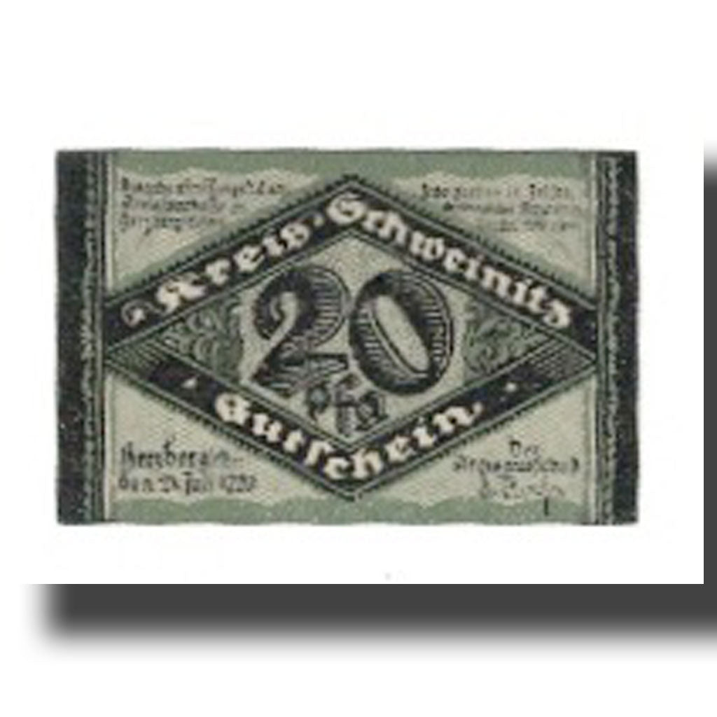 Banconote, Germania, Schweinitz Kreisausschuß, Herzberg a.E., 20 Pfennig