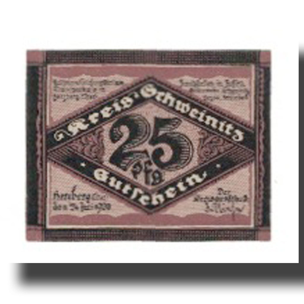 Banconote, Germania, Schweinitz Kreisausschuß, Herzberg a.E., 25 Pfennig