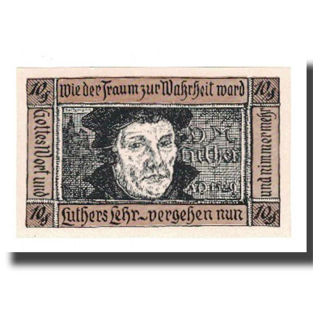 Banconote, Germania, Schweinitz Kreis, 10 Pfennig, personnage, 1921, 1921-06-01