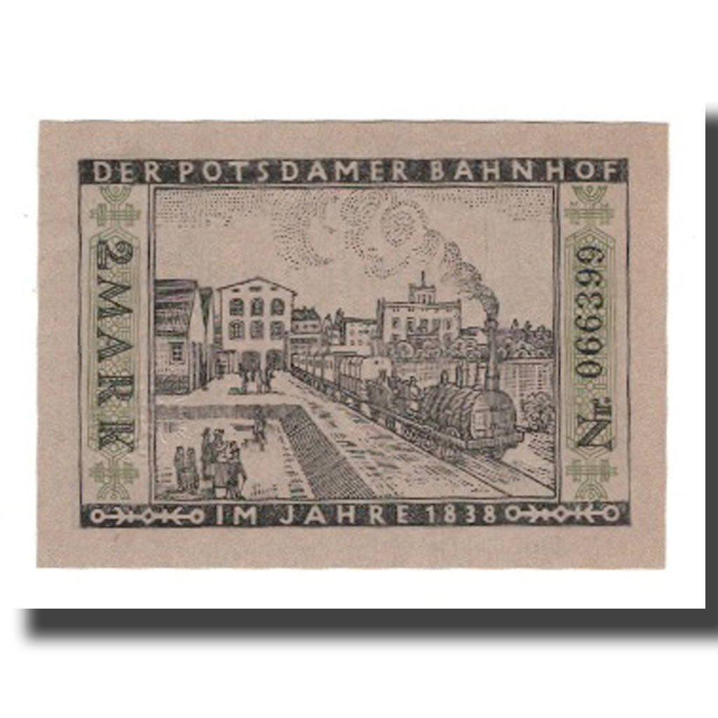 Banknote, Germany, Berlin Stadt, 2 Mark, train, 1922, 1922-03-01, AU(55-58)