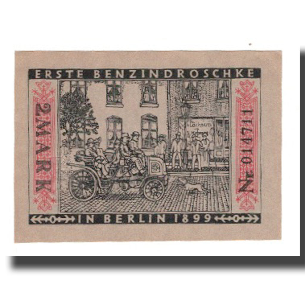 Banknote, Germany, Berlin Stadt, 2 Mark, automobile, 1922, 1922-03-01