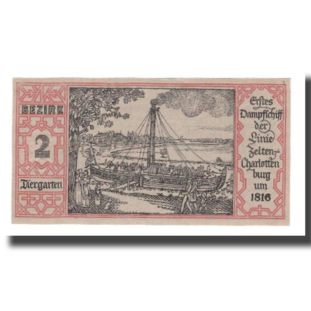 Banconote, Germania, Berlin Stadt, 50 Pfennig, bateau 2, 1921, 1921-09-09, SPL-