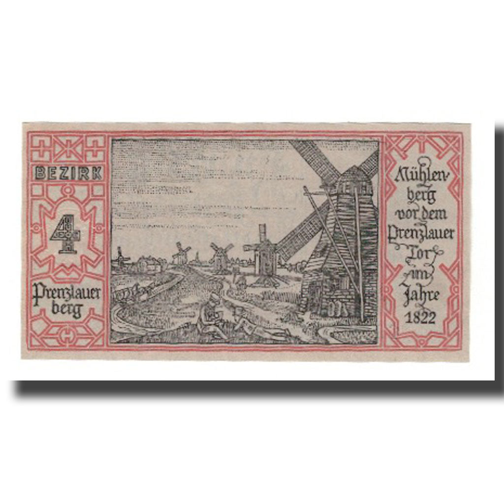Geldschein, Deutschland, Berlin Stadt, 50 Pfennig, Moulin 1, 1921, 1921-09-09