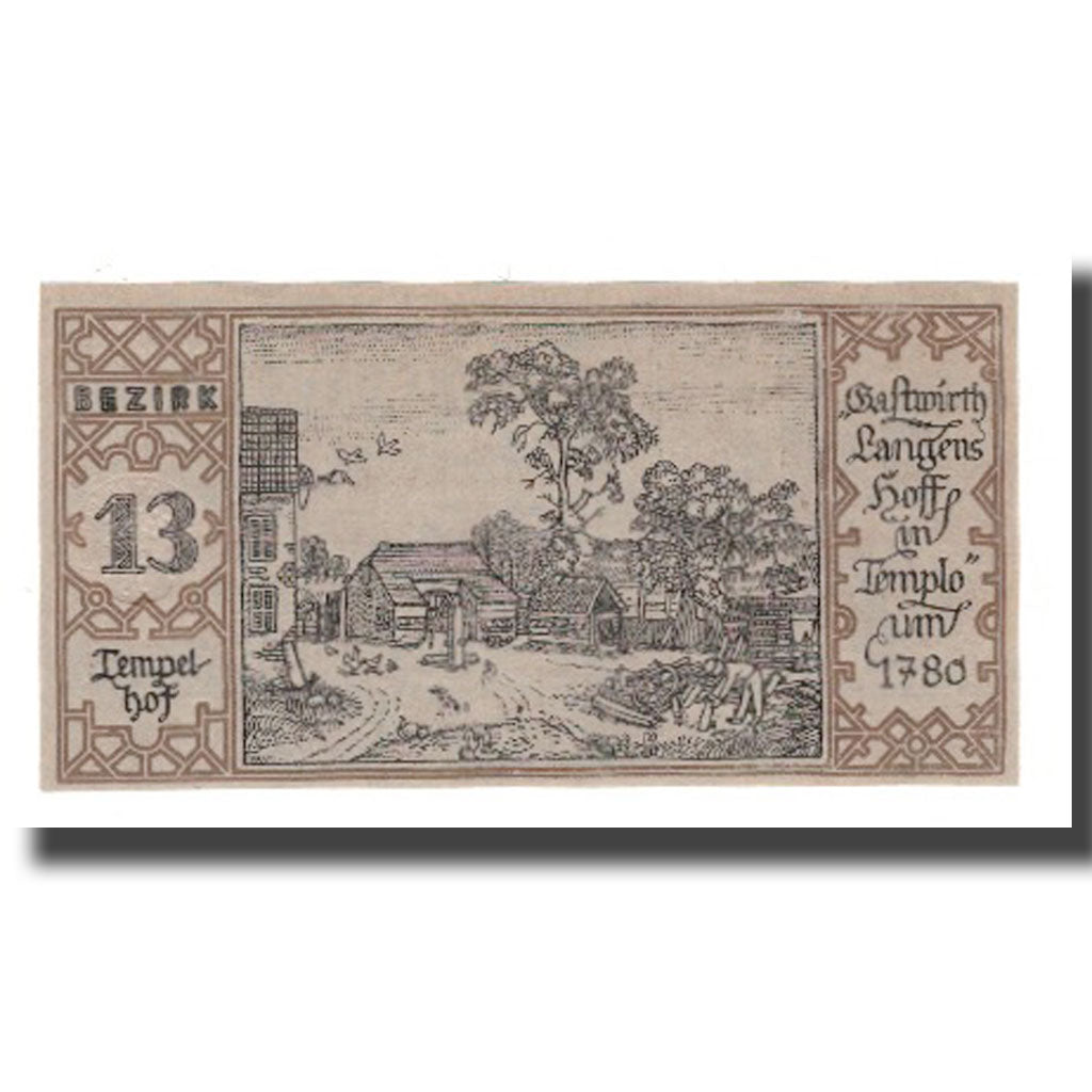 Nota, Alemanha, Berlin Stadt, 50 Pfennig, Cour, 1921, 1921-09-09, AU(55-58)