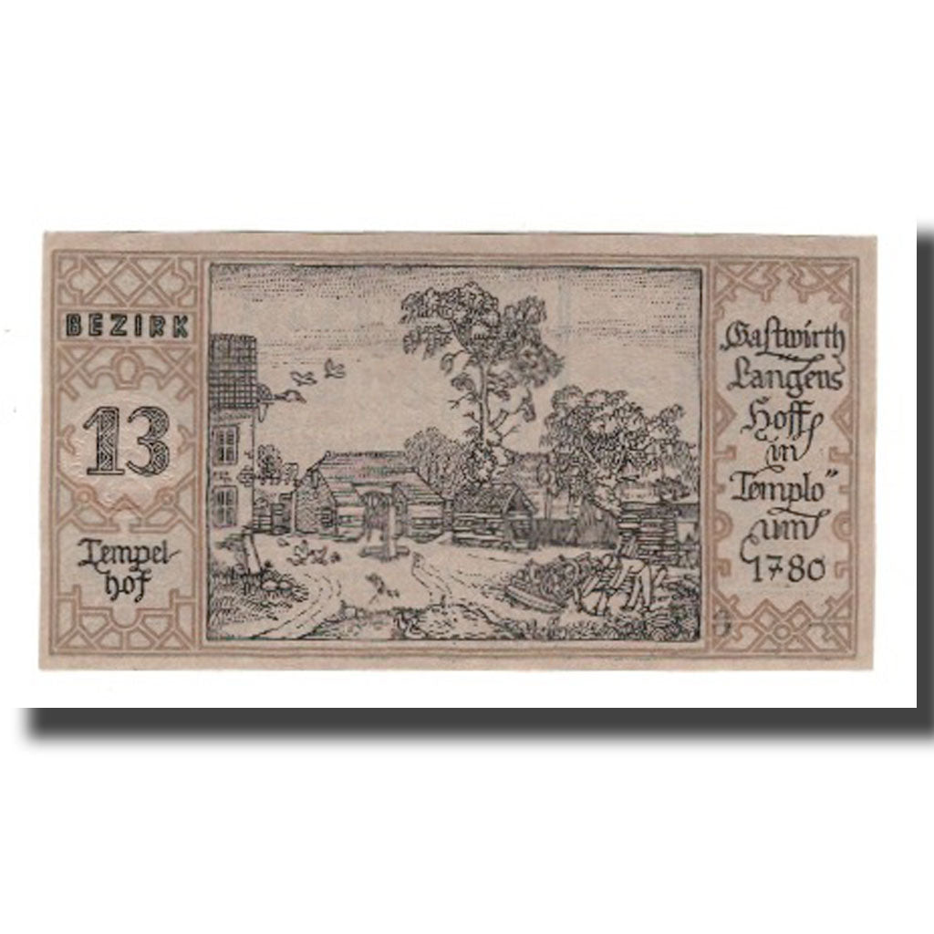 Nota, Alemanha, Berlin Stadt, 50 Pfennig, Cour 1, 1921, 1921-09-09, AU(55-58)