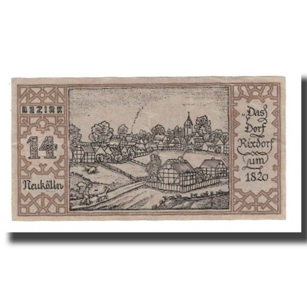 Geldschein, Deutschland, Berlin Stadt, 50 Pfennig, paysage 1, 1921, 1921-09-09