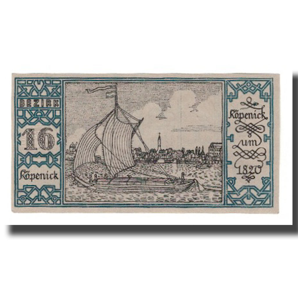 Nota, Alemanha, Berlin Stadt, 50 Pfennig, bateau, 1921, 1921-09-09, AU(55-58)