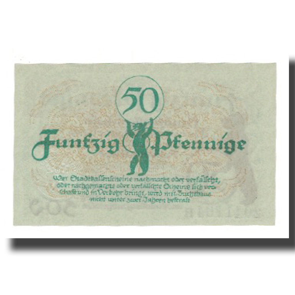 Nota, Alemanha, Berlin Stadt, 50 Pfennig, valeur faciale 4, 1919, 1919-02-01