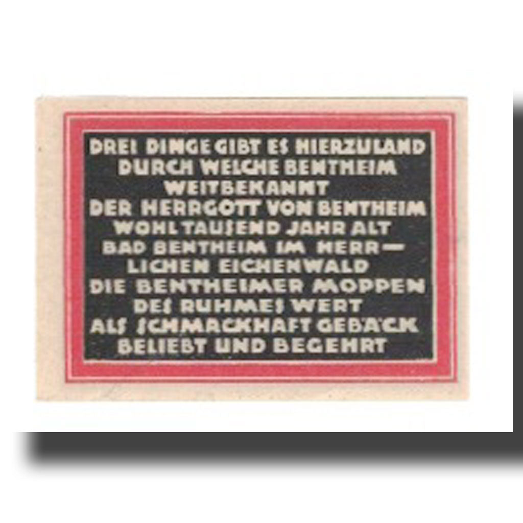 Banconote, Germania, Bentheim Stadt, 10 Pfennig, texte 1, undated (1921), SPL-